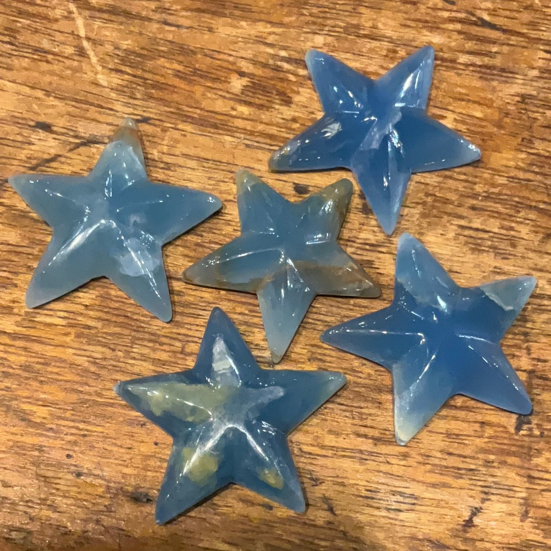 Blue Calcite Starfish